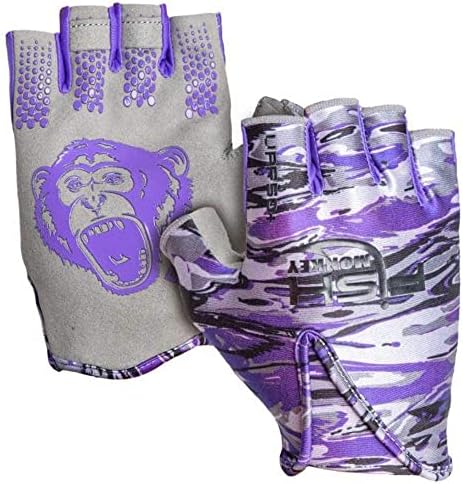 Fish Monkey FM18-VSP-M Stubby Guide Glove Voodoo Swamp Neon Purple M