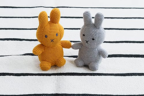 Image of Pluchi Cotton Knitted Grey Bobby Bunny Soft Toy for Babies & Kids 19cm x 13cm