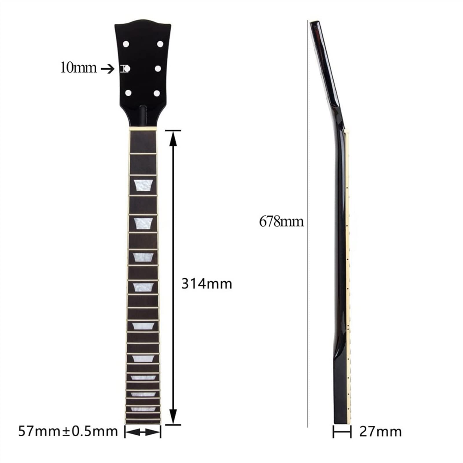 Uchwyt do gitary elektrycznej 22 progi solidny uchwyt gitarowy z drewna klonowego palisander do gitary elektrycznej