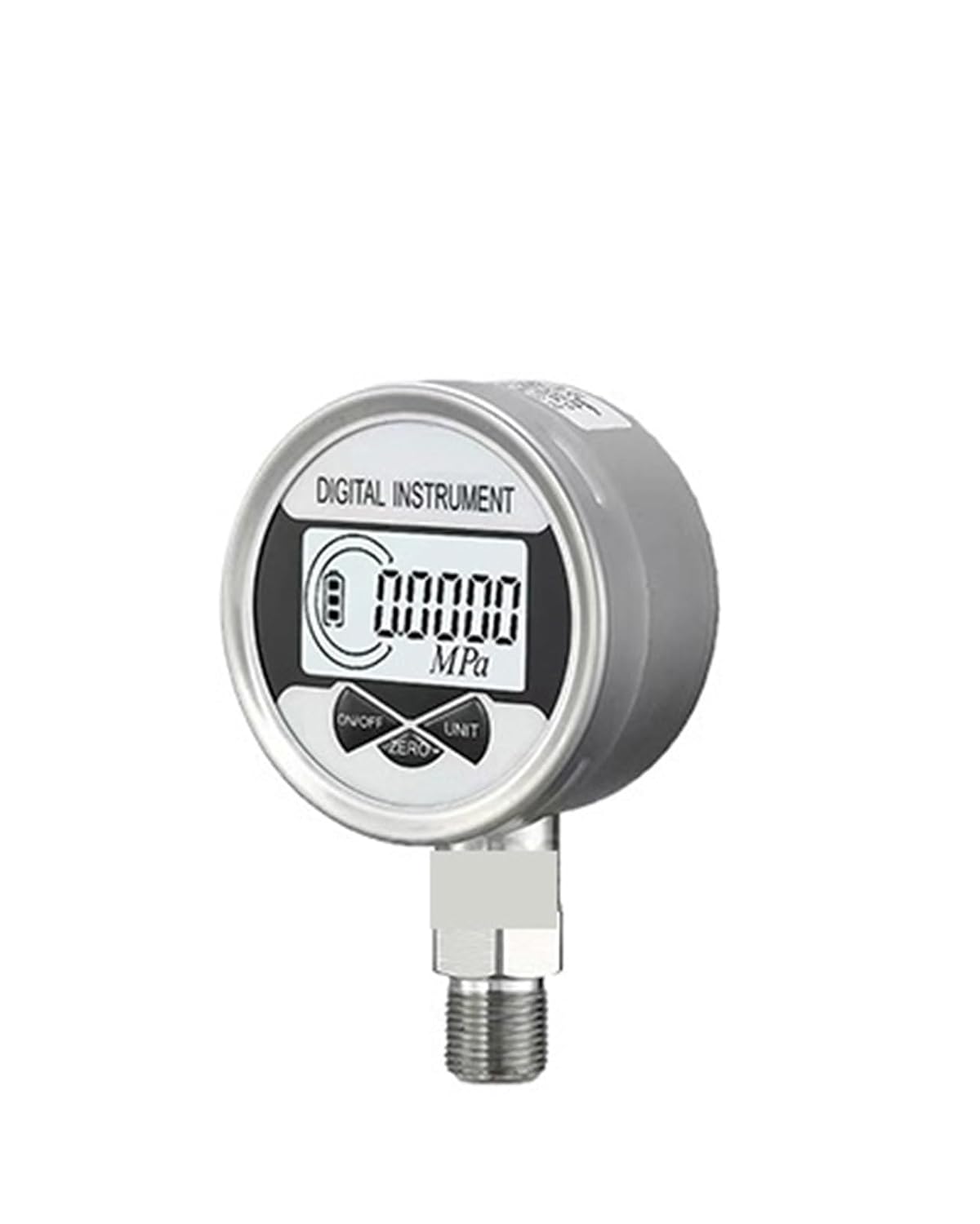 1pcs Precision Electronic Digital Pressure Gauge 60 Dial Black YS60 Stainless Steel Shockproof Digital Vacuum Negative Pressure Gauge(0-4MPA,Thread G1 2)