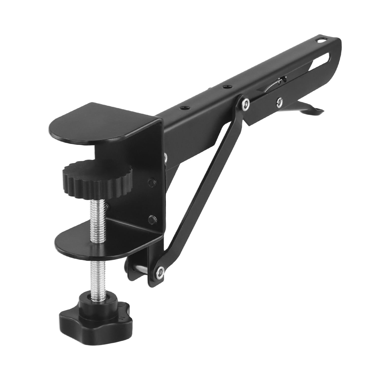 QWORK® 2 Piezas Bandeja Extraible Teclado, Soporte de Extensión de Escritorio con Clip de Montaje en Mesa - para Escritorio de 1 a 5 cm de Grosor