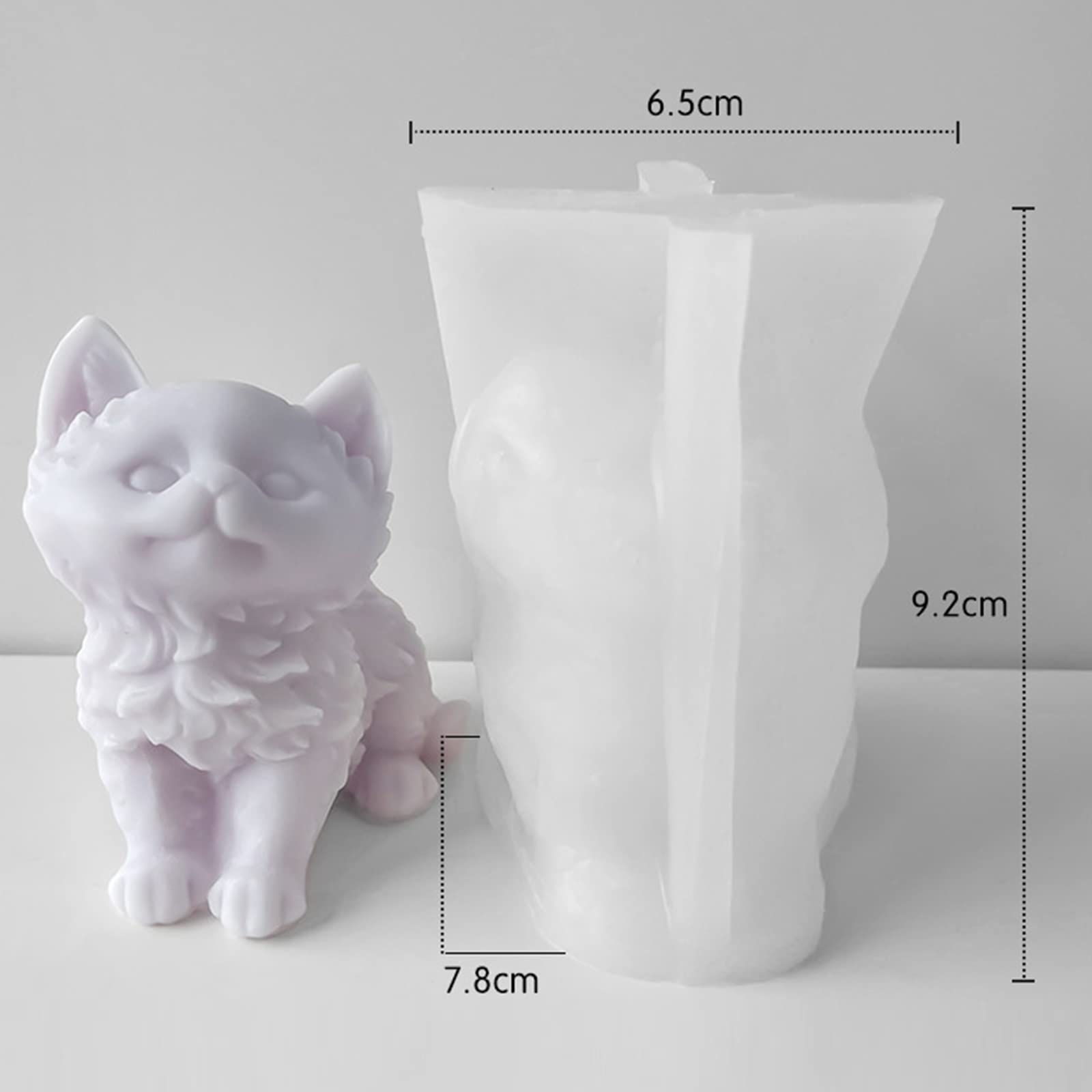 2 Stampo In Silicone Per Candele E Sapone Wehous - Forma Gatto 3D Per Resina, Cioccolato, Portachiavi - 5
