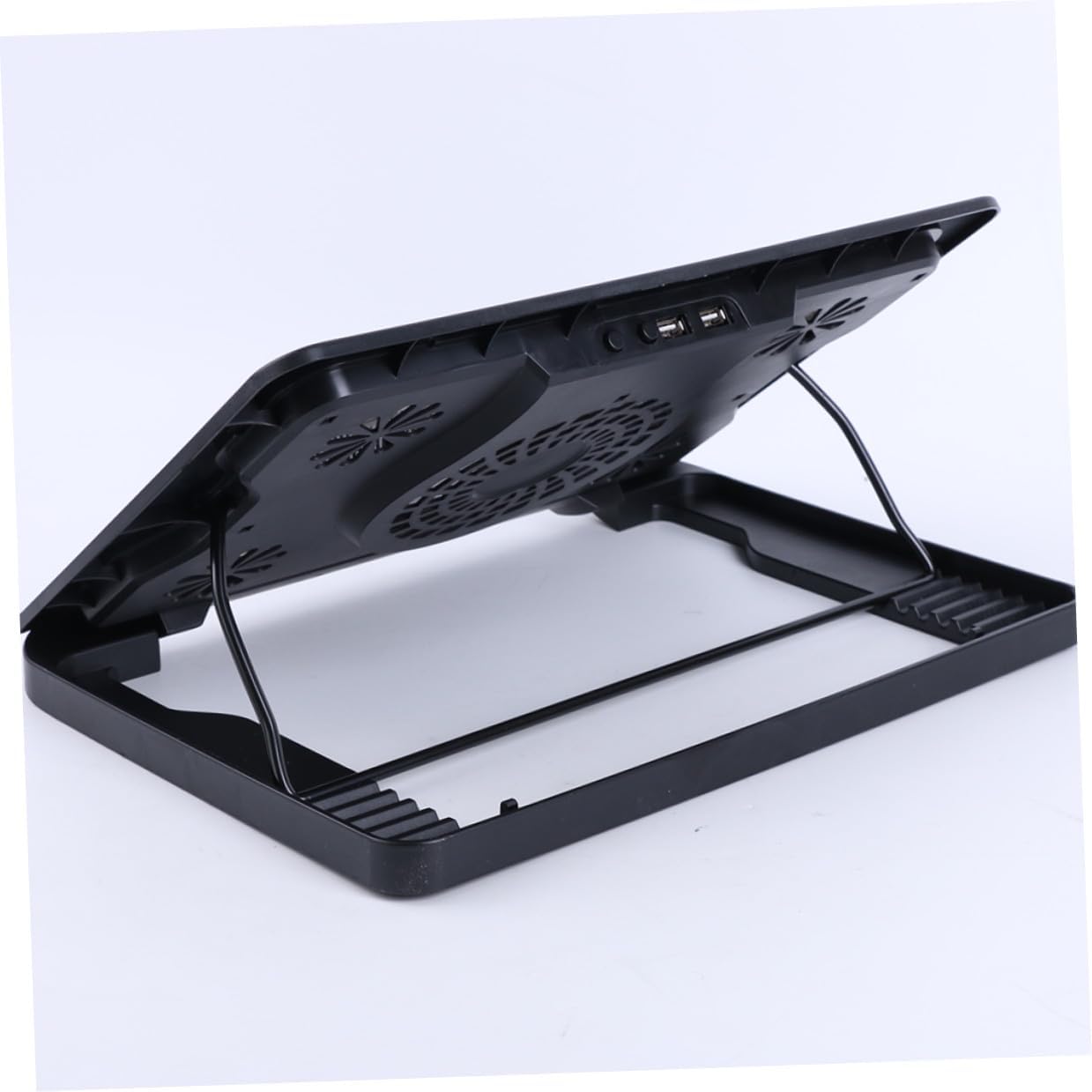 USB Laptop Cooling Stand 5 Fans Cooler Adjustable Angle Anti-Skid Laptop Cooling Device with Heatsink Base for Gaming and Office Use