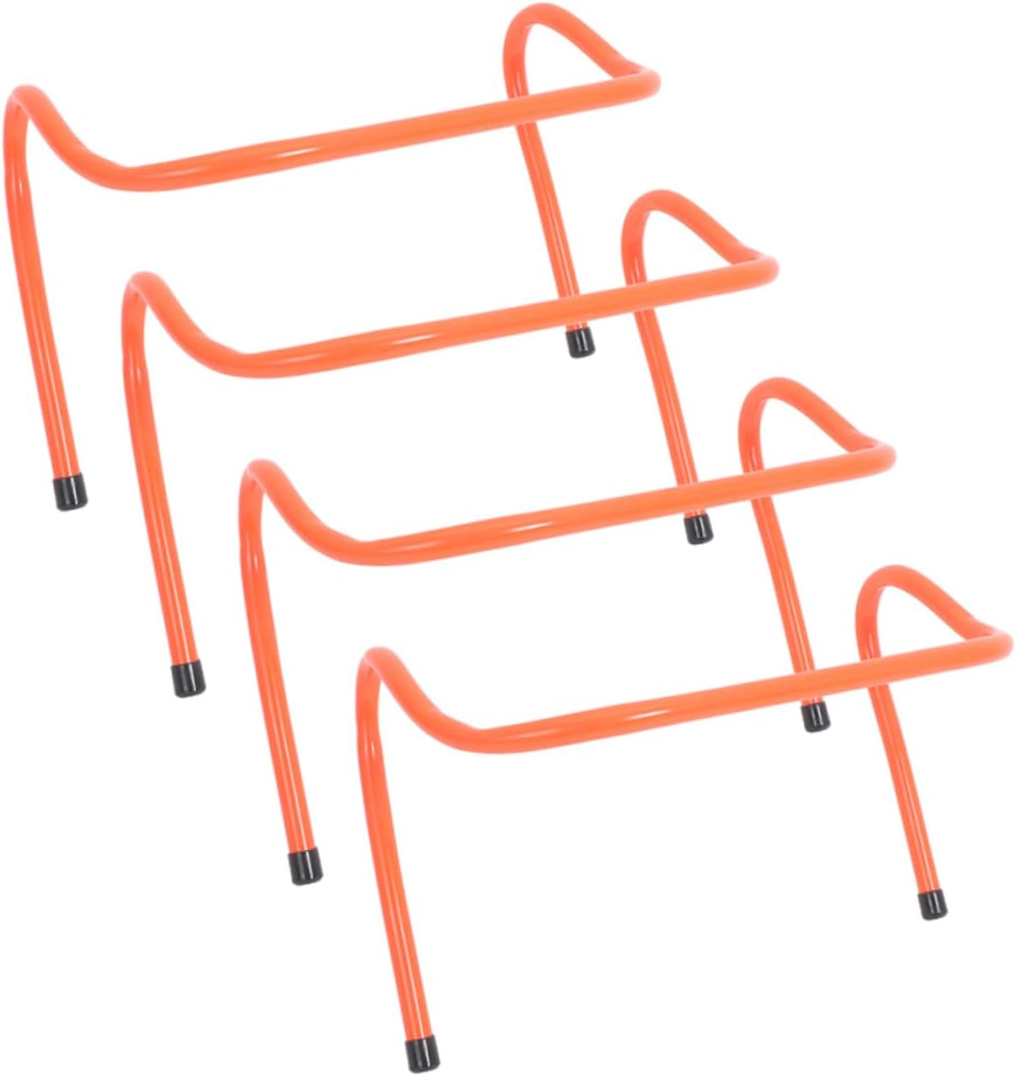 4pcs Agility Hurdles Set 15cm Plastic Speed Training Equipment for Football Basketball Obstacle Course and Track Running Training