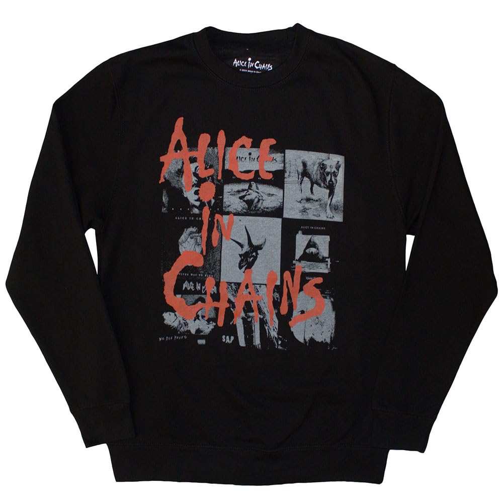 Rock Off officially licensed products Alice In Chains Albums Montage Sweatshirt S Black
