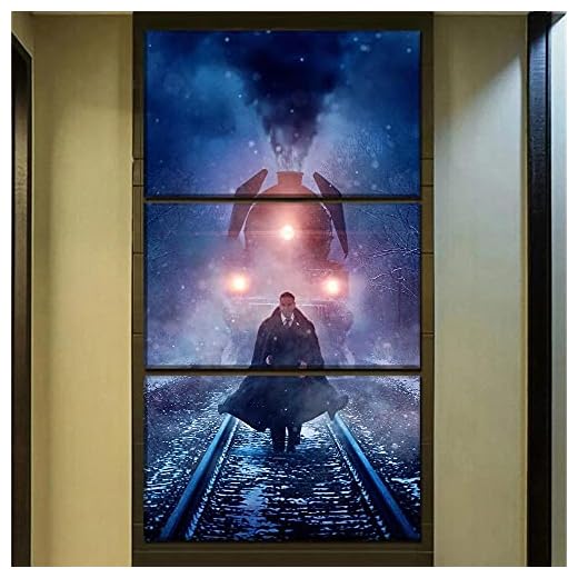 Modern Canvas Painting 3 pieces Wall Decor Movie Murder Orient Express 3 pcs/Set Giclee Pictures Stretched and Framed Artwork for Boy room Ready to Hang