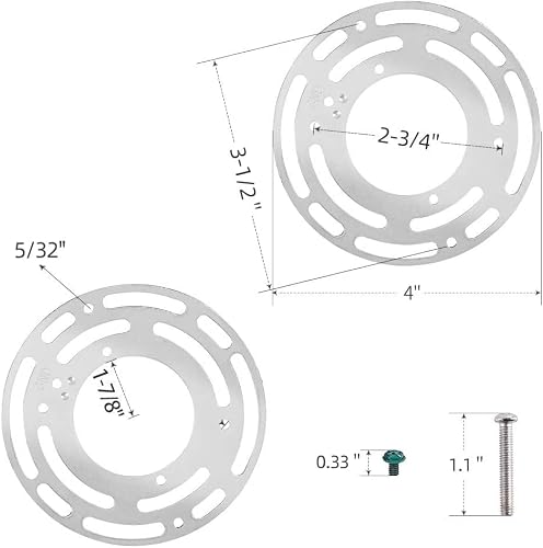 Armiika 2 Pack Universal Light Fixture Mounting Bracket, 4 Inches Diameter Steel Round Universal Light Crossbar With Screws And Nuts, Mounting Bracket For Mount Wall Light, Close To Ceiling Light #TOP2