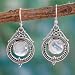Produktbild jieGREAT Damen Ohrringe Frauen Vintage Schmuck Mondstein Ohrringe Edelstein Baumeln Haken Ohrstecker Geschenk