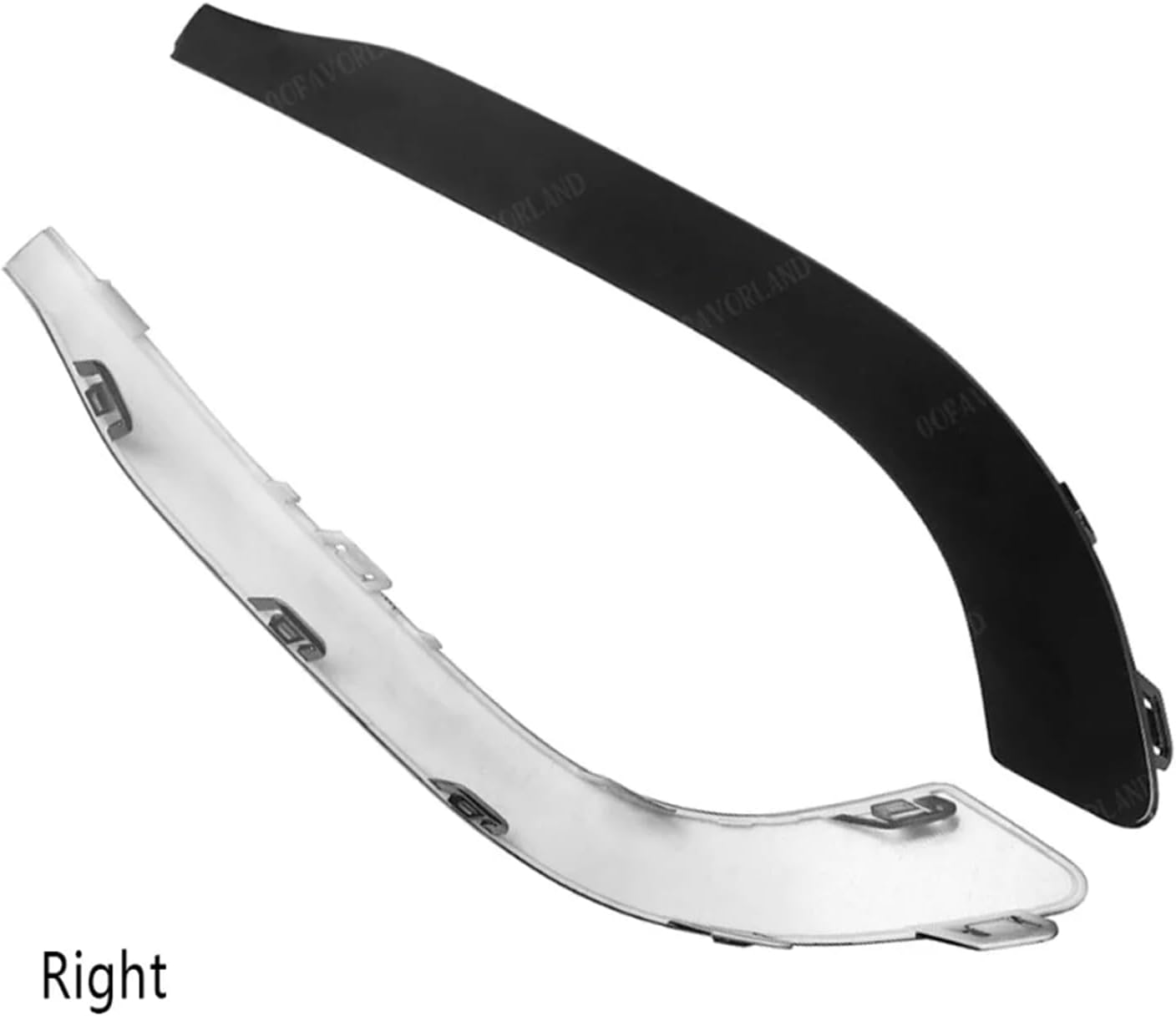 2538859306 2538859406 Glossy Black Rear Bumper Molding Trim, Left Right Pair for C253 GLC Coupe 2020-2022 (Excludes 350e & Diesel)