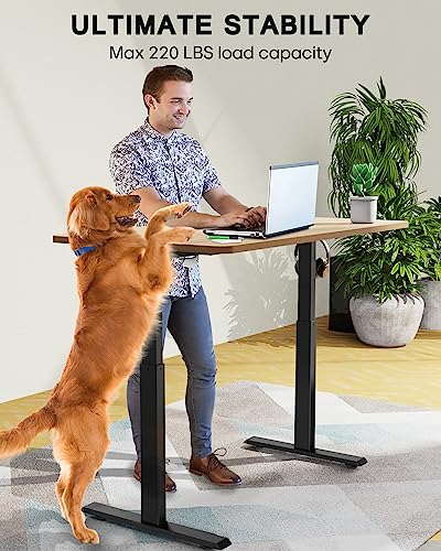 Ursetup Electric Standing Desk Frame With Compact Controller, Height Adjustable Rising Table Legs, Sit Stand Up Desk Frame With Sturdy Dual Beam, Ergonomic Standing Desk Base For Home & Office Table #TOP1