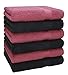 Produktbild Betz 6 Stück Handtücher Größe 50 x 100 cm Premium Handtuch Set 100% Baumwolle Farbe Beere/Graphit Grau