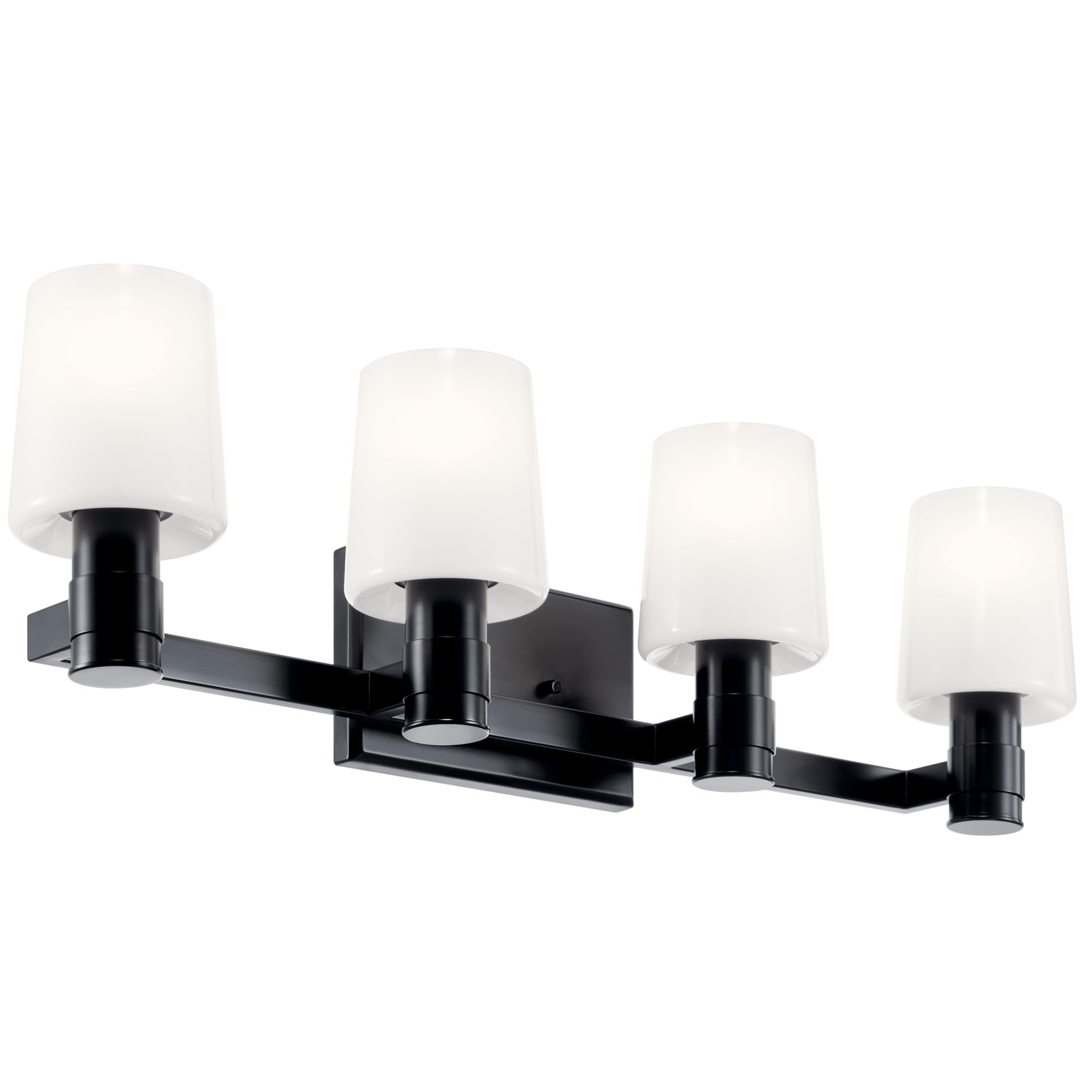 Kichler Adani 4-Light Bathroom Vanity Light, Black