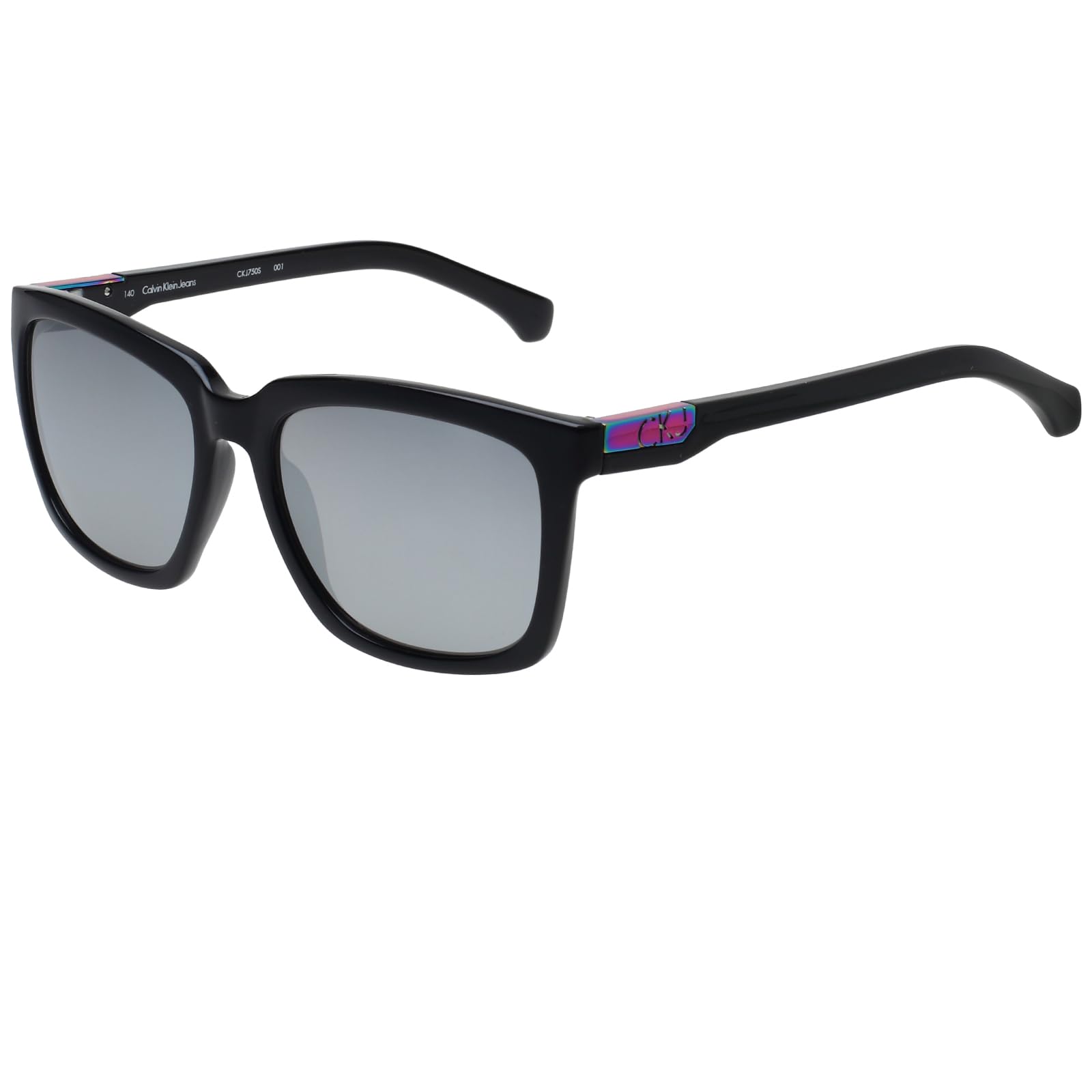 Calvin Klein Jeans Mirrored Square Unisex Sunglasses Jeans 750 001 56 S|56|Silver Color