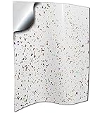 20 White Glitter Tile Stickers for 8x12 inch Tile 30x20 cm Sparkle Diamond White Glitter Tile Transfers Decals Vinyl Sticker Glitter (8x12” - 20 Individual Stickers)