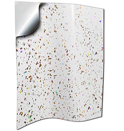 20 White Glitter Tile Stickers for 8x12 inch Tile 30x20 cm Sparkle Diamond White Glitter Tile Transfers Decals Vinyl Sticker Glitter (8x12” - 20 Individual Stickers)