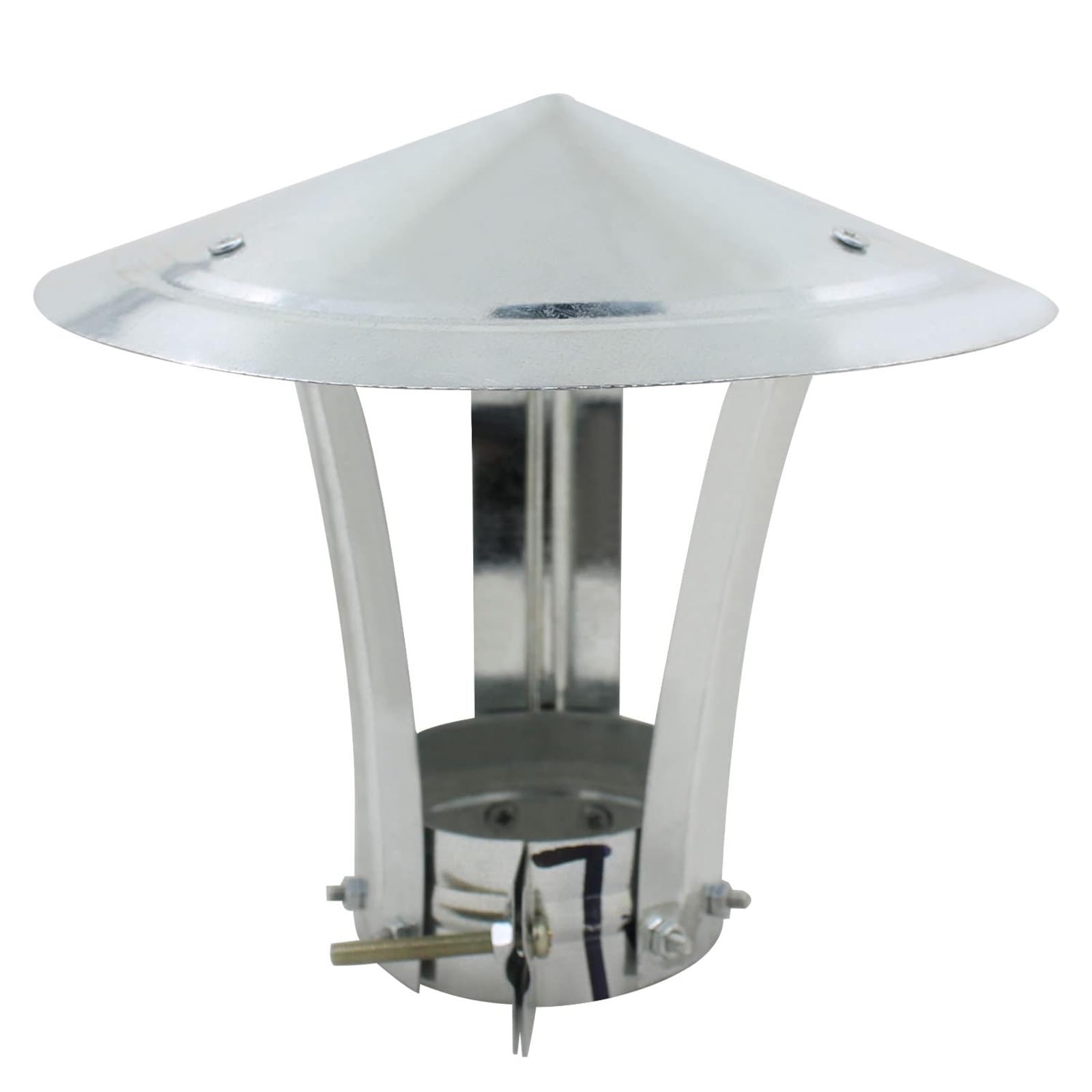 EJGMCNSGB Stainless Steel Cone Top Chimney Cap for All Purpose Ventilation Cover Waterproof and Windproof Chimney Cowl with 160mm Diameter,170mm