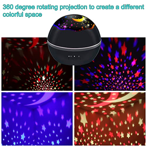 Car Night Light Projector For Kids Truck Toys For Boys, 360 Degree Rotation Baby Night Lights With Car And Star Theme, Birthday Party Festival Decor(Black) #TOP3