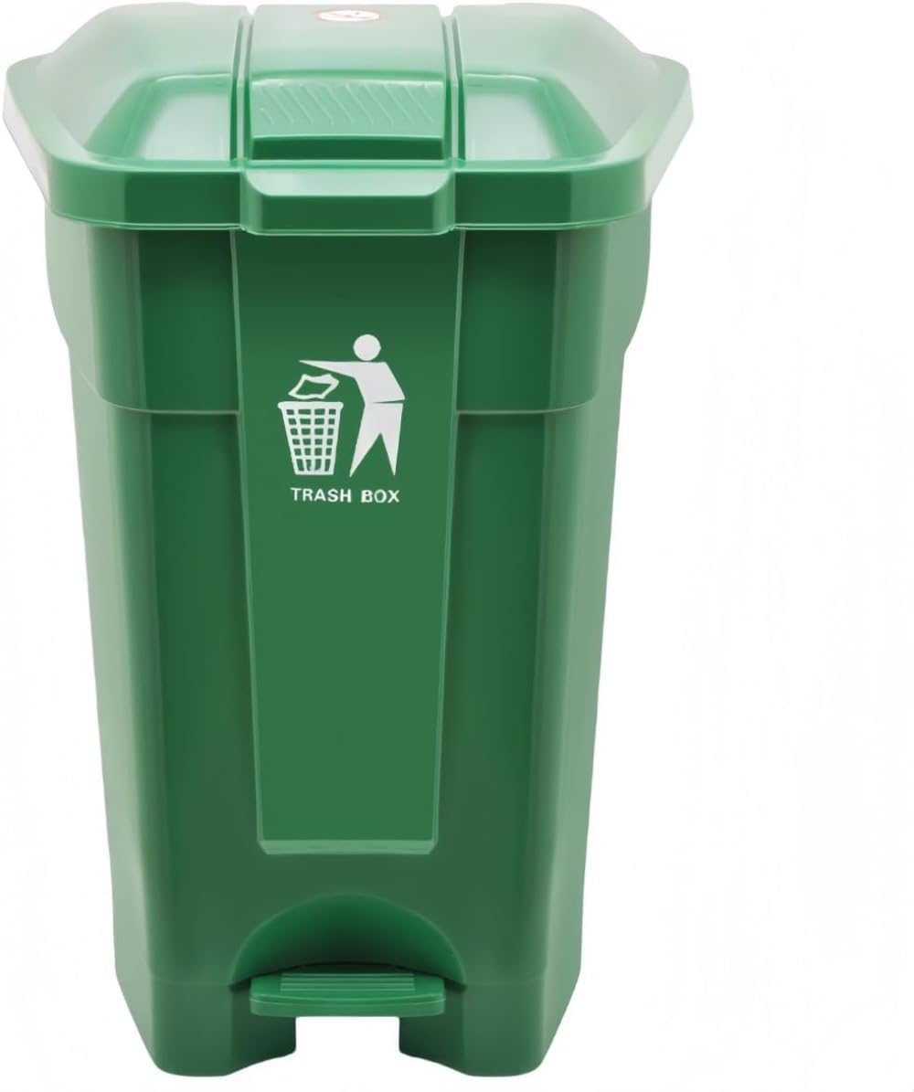 屋外用業務用ゴミ箱 フットペダル式 キャスター付き 防臭厚手蓋 50L/70L 大容量 PP プラスチック製 生ゴミ・果物皮収集に適