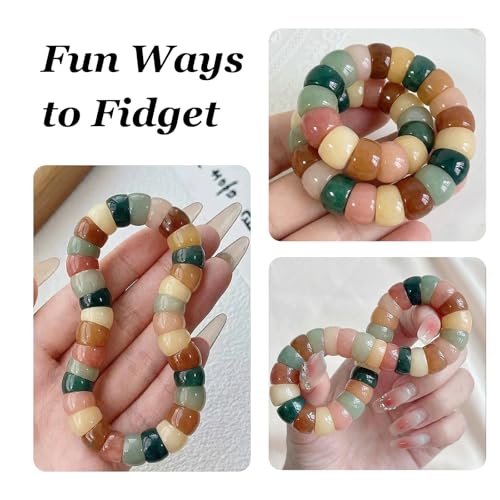 Image of Fidget Bracelet Bodhi Seed Bracelets Anxiety Fidget Bracelets Protection Healing Stretch Alleviate Anxiety Stress Protection Healing Bodhi Jewelry Gifts for Women Men