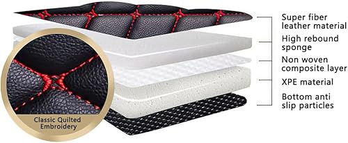 Miniatura 7 de Alfombrillas de cuero para GLS 450 2017-2024, tapete de cuero duradero, accesorios para el interior del automóvil impermeables y antideslizantes