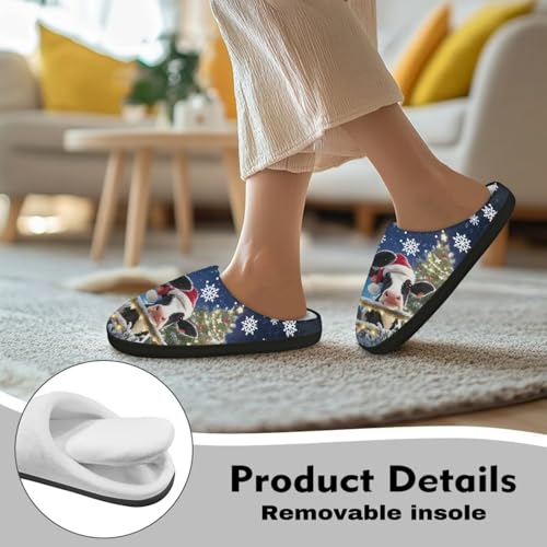 Women's Cozy Fuzzy Slipper Unisex Slip On Casual House Slippers Bedroom Shoes with Anti-Skid Sole Indoor for Men4