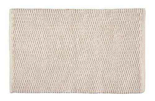 WENKO Badematte Mona, trendiger Badvorleger im Strickmuster aus 100% Baumwolle, Bad-Accessoire mit...