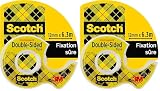 Scotch Le ruban Scotchdouble face-1 Rouleau 12,7mm x 6,3m sur dévidoir manuel-Ruban double...