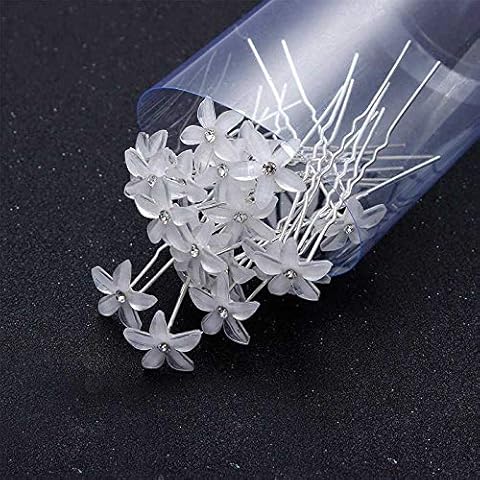 U Hairpins, WHITEBRIDGE 20pcs U-shaped Hair Pins for Women Girls (Lily) Cover