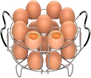 Egg Steamer Rack, Veckle 2 Pack Stackable Instant Pot Egg Rack with Heat