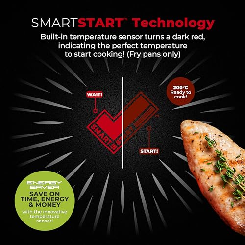 Tower T800304 SmartStart Forged 5 Piece Cookware Set with Easy Clean Aeroglide Non-Stick Coating, 8X Stronger, Oven Safe, Long Lasting, PFOA Free, Black - Image 4