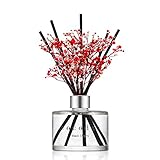 Cocodor Preserved Real Flower Reed Diffuser / Black Cherry / 6.7oz(200ml) / 1 Pack / Reed Diffuser Set, Oil Diffuser & Reed Diffuser Sticks, Home Decor & Office Decor, Fragrance and Gifts