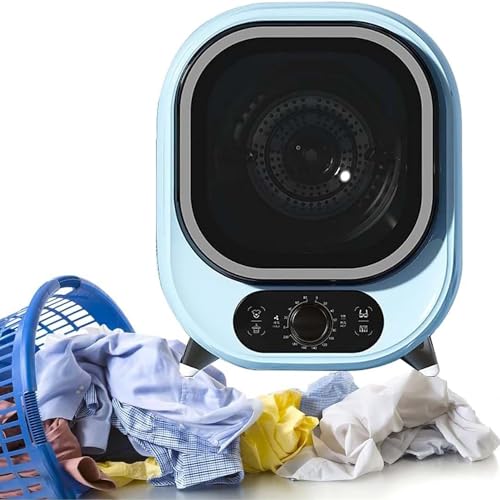 Mini Tumble Dryer, Small Compact Tumble Laundry Dryer for Home, 450W Electric Tumble Dryer, Dual Thermostatic Probe for Apartment, Home, Dorm, Balconies, Bathrooms