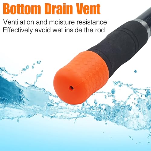 Coussin de canne à pêche silicone antidérapant protection orange durable - 7