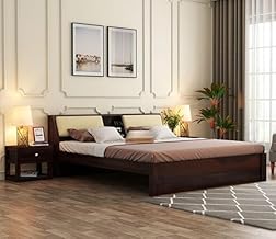 Sheesham Wood King Size Bed Without Storage Solid Wooden Cot Bed Double Bed Furniture Elegant and Functional Bedroom Living Room Home