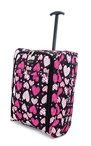 LUGGAGEHUB, Trolley multicolore Hearts Carry-on