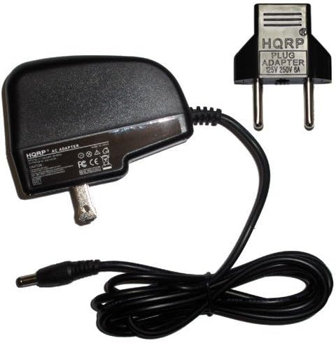 HQRP AC Adapter for Casio KL1500 / KL-1500 / KL7200 / KL-7200 / KL820 / KL-820 Label Printer Power Supply Cord plus Euro Plug Adapter