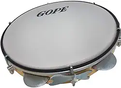 PANDEIRO INICIANTE 10'' 6 AFIN 10(5) PRAT GALV. ENVERN. PELE ANIMAL (631PEA)