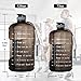 Upmore Water Bottle Time Marker and 73/128 oz 1 Gallon Large Capacity Wide Mouth BPA Free Reusable Gym Sports Outdoor Ensure You Drink Enough Water Throughout The Day (Gray, 128oz)