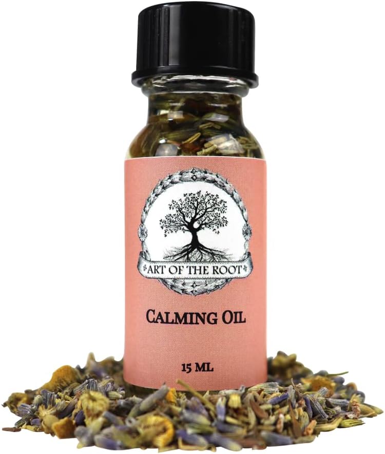 Calming Oil 1/2 Oz for Peace & Serenity Hoodoo Voodoo Wicca Pagan Conjure Santeria