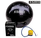 Platinum Health 2000lbs Static Strength Exercise Yoga Fitness Stability Ball with Foot Pump