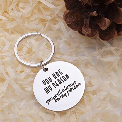 Eunigem You Are My Person Keychain Gifts For Best Friend Couple Set Gift For Him Her Bestie Gift Keychain, Sisters Gift Keychain, Bff Gift Inspirational Friendship Gift For Women Men Teens Girls Boys #TOP2
