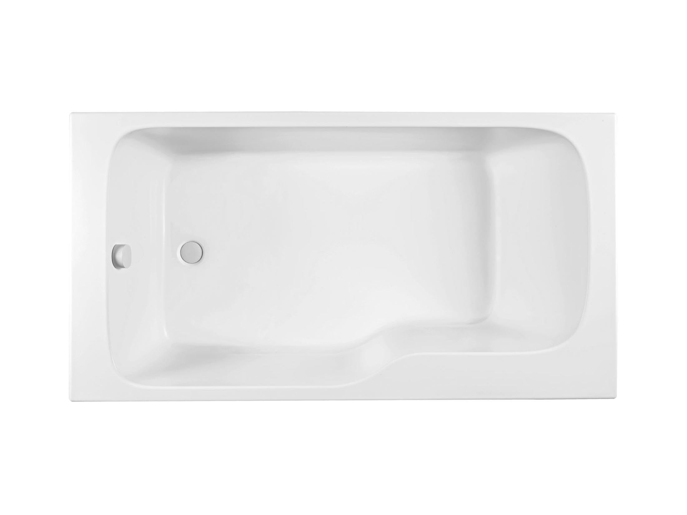 Jacob Delafon Baignoire Bain-Douche Malice, 170 x 90 cm Gauche, Blanc | Made in FR. Minéracryl antibactérien, recyclé et réparable. Pieds et Vidage
