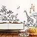 Adesivi da parete per bambini - Decorazione cameretta - Adesivi da parete per bambini - Adesivo da parete Animali della savana - Adesivo da parete Animali giganti - H135 x L120 cm