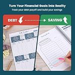 Soligt Budget Planner Monthly Budget Book Bill Organizer with 12 Pockets, Undated Home Financial Money Expense Saving Debt Tracker Notebook, 1 Year, Blue Floral, Spiral Design - Image 5