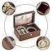 SOFTALK Vintage Jewelry Box Musical Boxs with Customizable Photos Case for Gifts Christmas Birthday and Valentine's Day(Simple Walnut Wood, Tune : You are my sunshine)