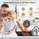 ThermoMate 30 Inch Electric Cooktop 4 Burners, ETL Certified Built-in Radiant Electric Stove Top, 30" Ceramic Cooktop 6000W with Touch Control, 9 Heating Level, Chlid Lock & Timer, 220-240V Hard Wire - Image 5