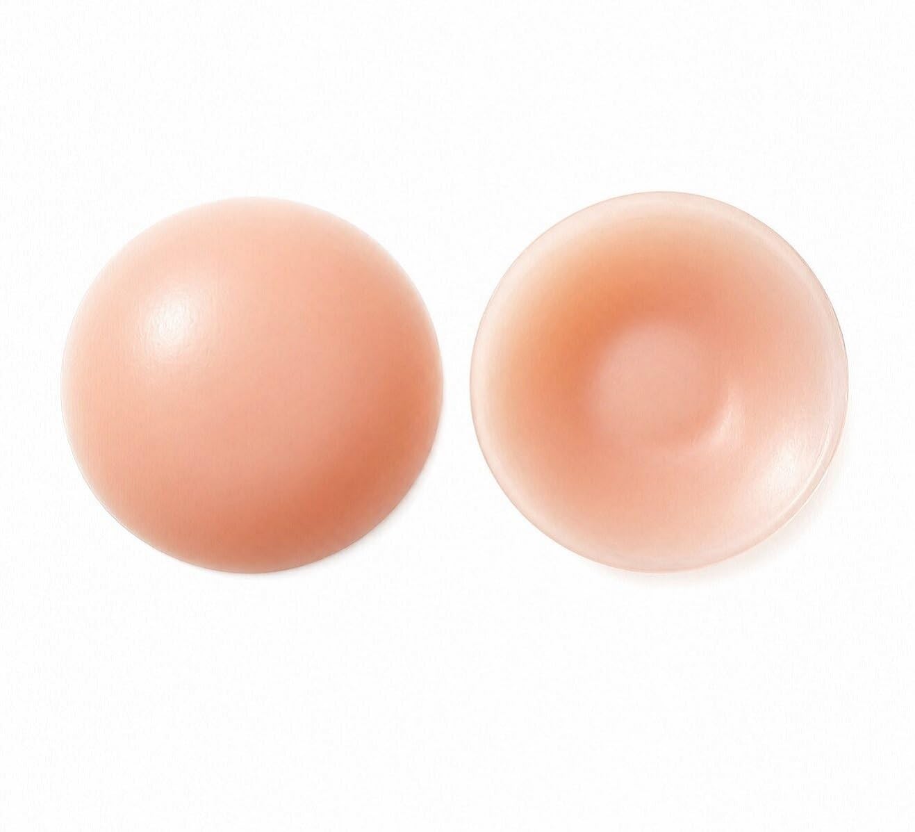 zunbella [ 2 Pairs ] Adhesive, Silicone Nipple Covers - Nipple Covers For T-shirts | Invisible Pasties For Women – Comfortable Bra Alternative, Perfect For Low Cut Tops, Dresses - Silicone Breast Pads-picture-10