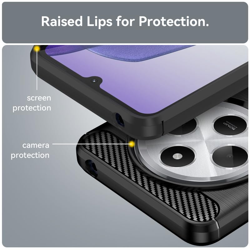 Image of Basic Case for Mi Redmi A4 5G / Redmi 14C 5G / Poco C75 5G / M7 5G (Carbon Fibre Black)