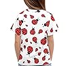 Dolyues Cute Cartoon Ladybird White Print Kids Boys Girls T-Shirt Crew Neck Short Sleeve T Shirts for Teens 3-16 Years #5
