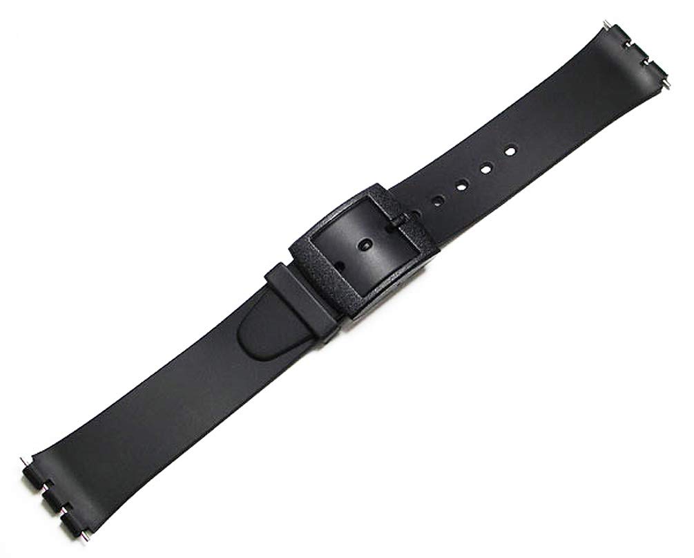 Timewheel16mm Black Resin Replacement Watch Band Compatible with Swatch SKIN Watch